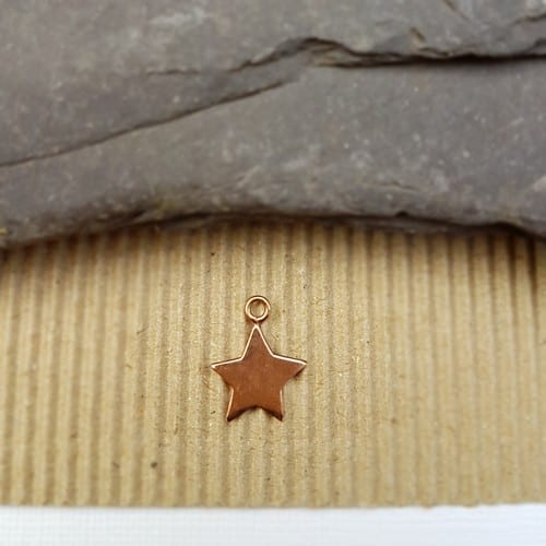 rose gold plated star charm