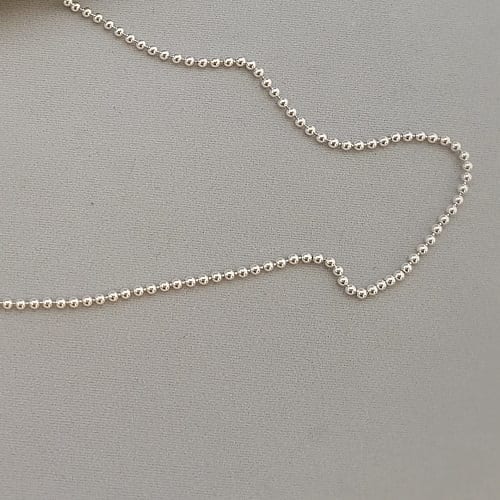 sterling silver 2mm ball chain 16" to 18"